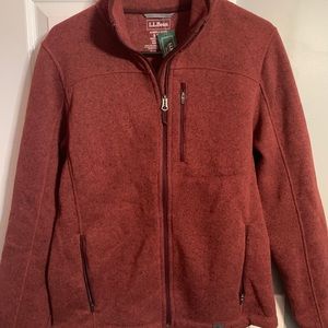 Men’s S Red LL Bean Fleece Full Zip
